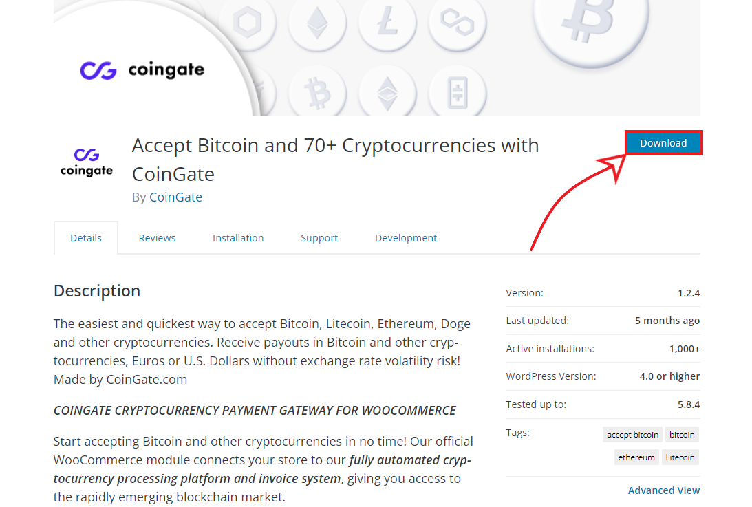 woocommerce bitcoin plugin