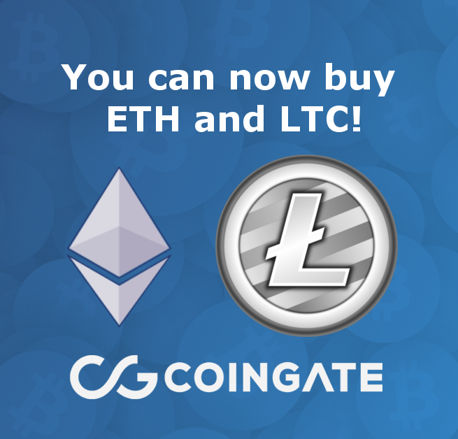 Acheter LTC et ETH sur CoinGate