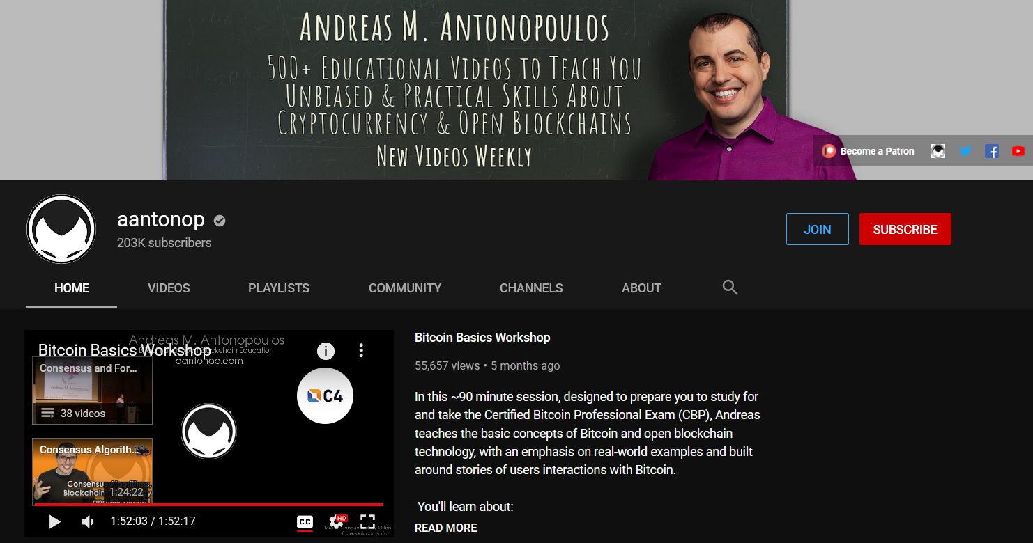 andreas antonopoulos youtube channel