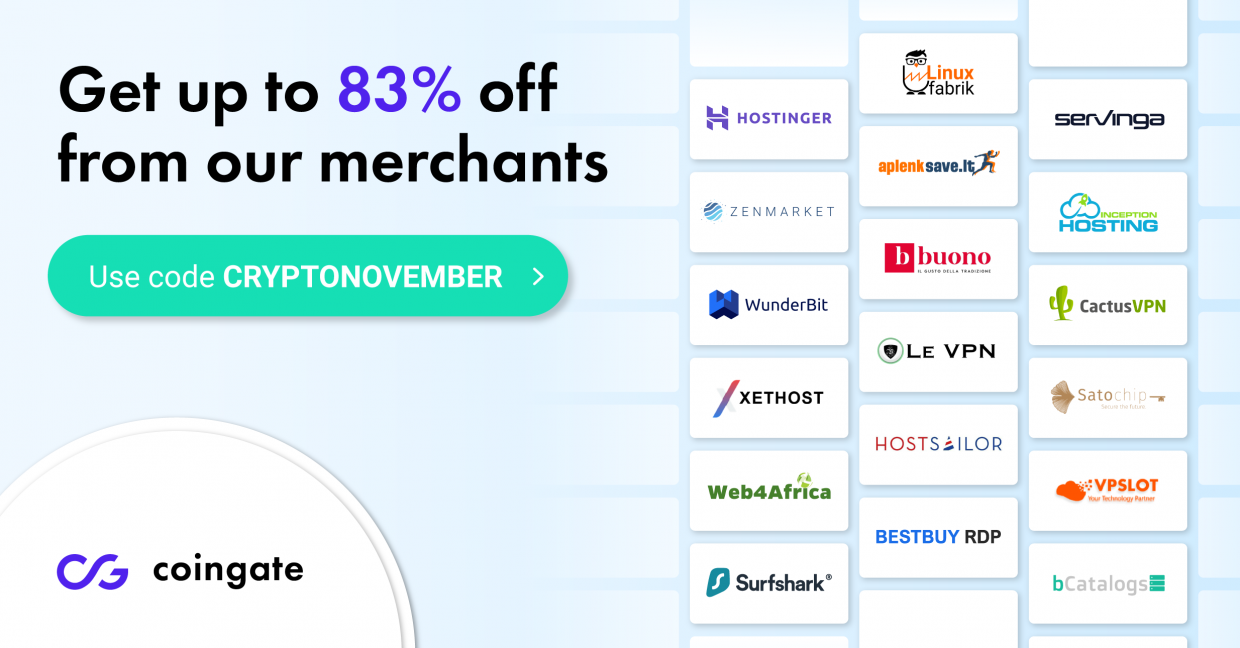 Black Friday sale is here use the CRYPTONOVEMBER promo