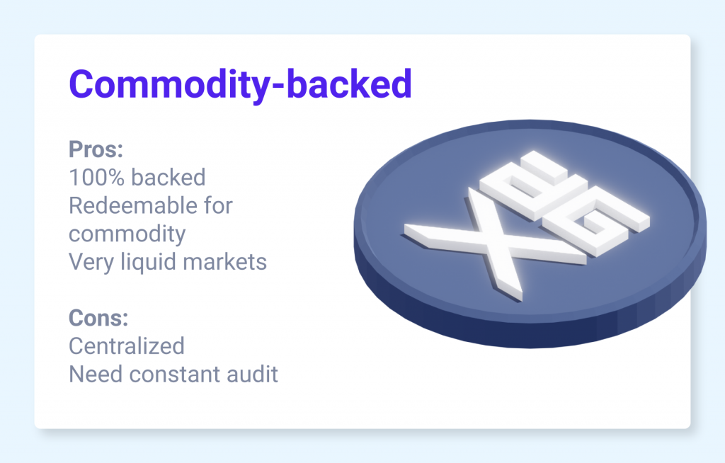 Commodity-backed stablecoins: pros and cons