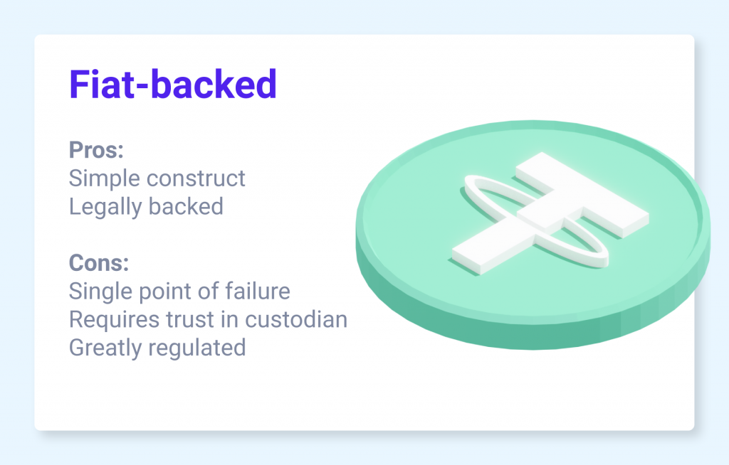 Pros and cons of fiat backed stablecoins