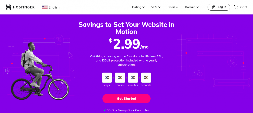 Web Hosting services for crypto: Hostinger